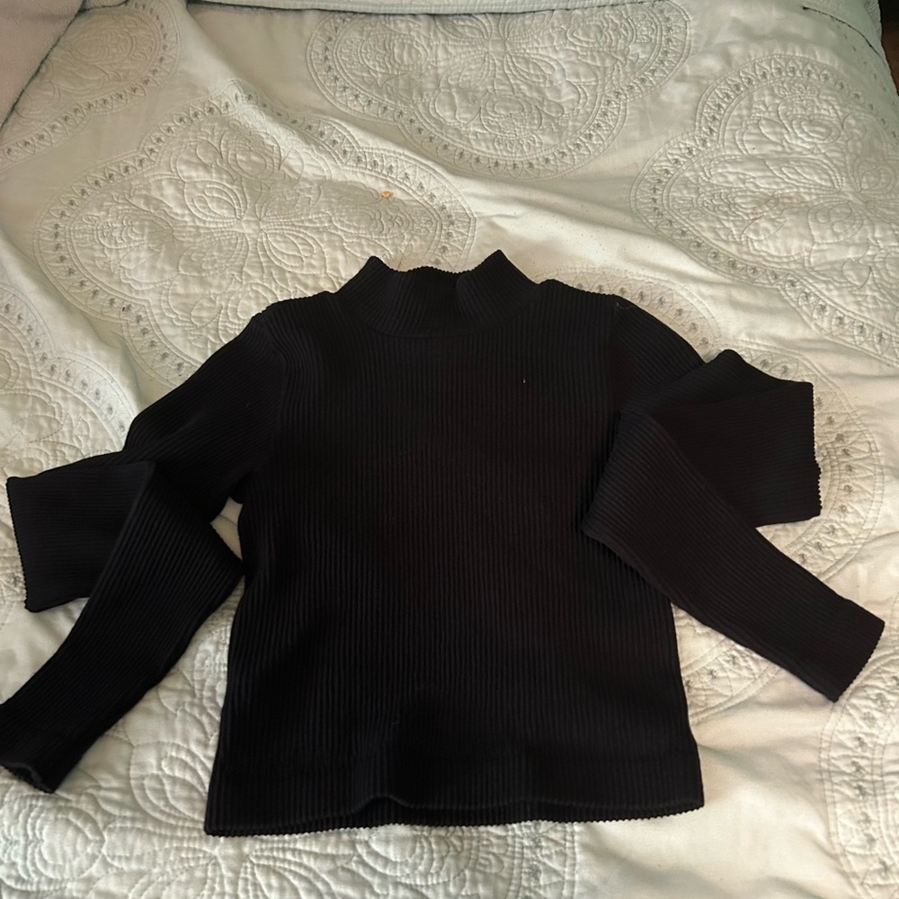 Black Ribbed Sweater
